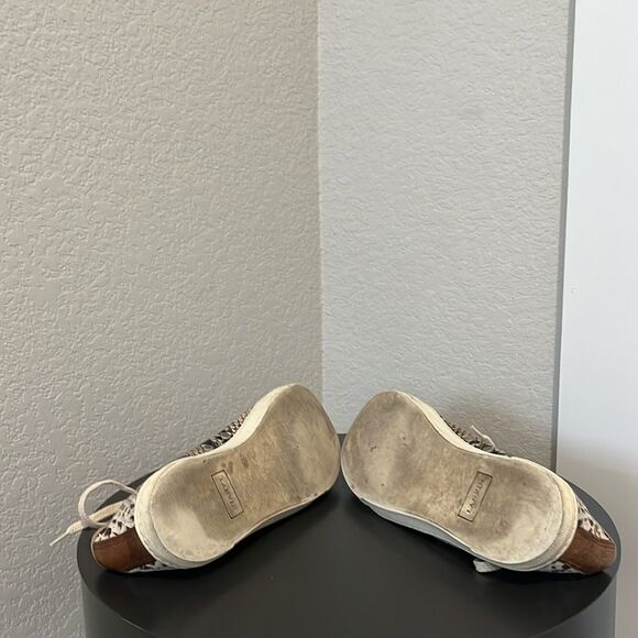 LANVIN Women's Bi-Color Leather Snakeskin Sneaker with Cap Toe, Size 37 (6.5 US) - Picture 9 of 13